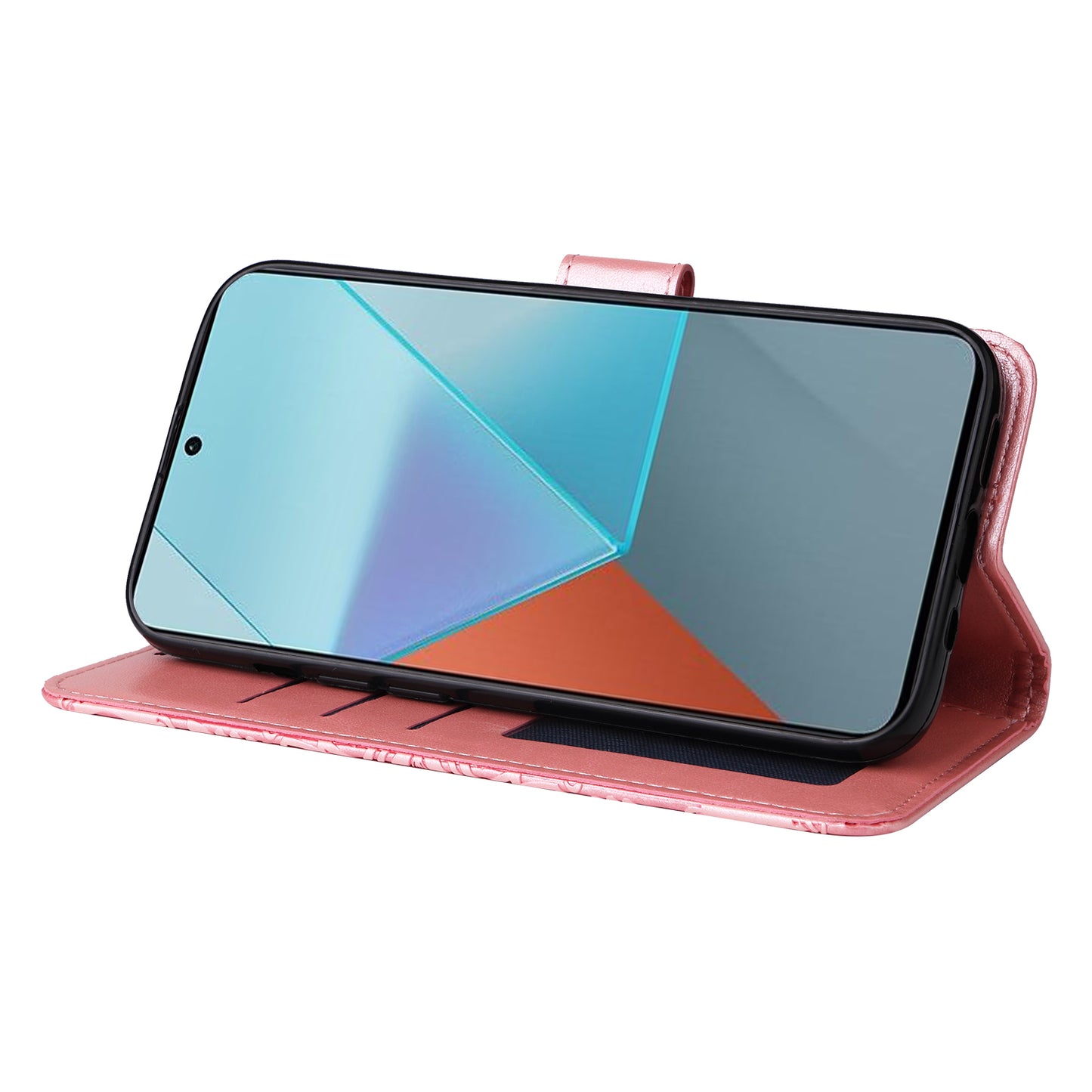 For Xiaomi Redmi Note 13 Pro 5G / Poco X6 5G Wallet Case with Strap Leather Phone Cover Stand - Pink