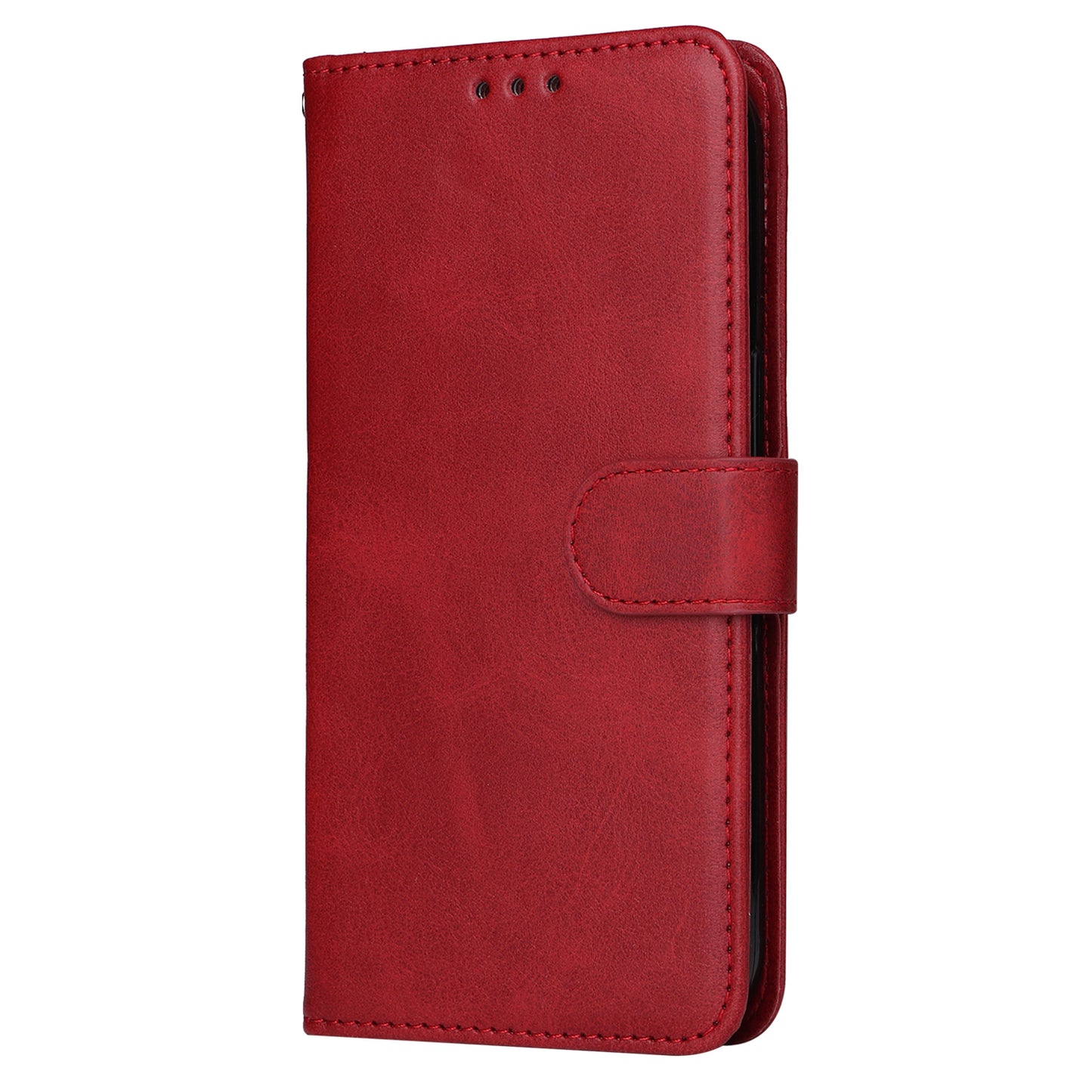 For Xiaomi Redmi Note 13 Pro 5G / Poco X6 5G Case with Strap Leather Phone Cover Wallet Stand - Red