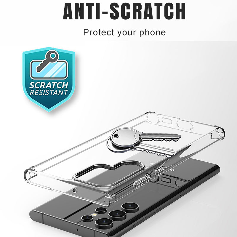 TGVIS / TGVI'S LEN Series For Samsung Galaxy S24 Ultra Cell Phone Case Anti-scratch TPU+PC Back Shell - Transparent