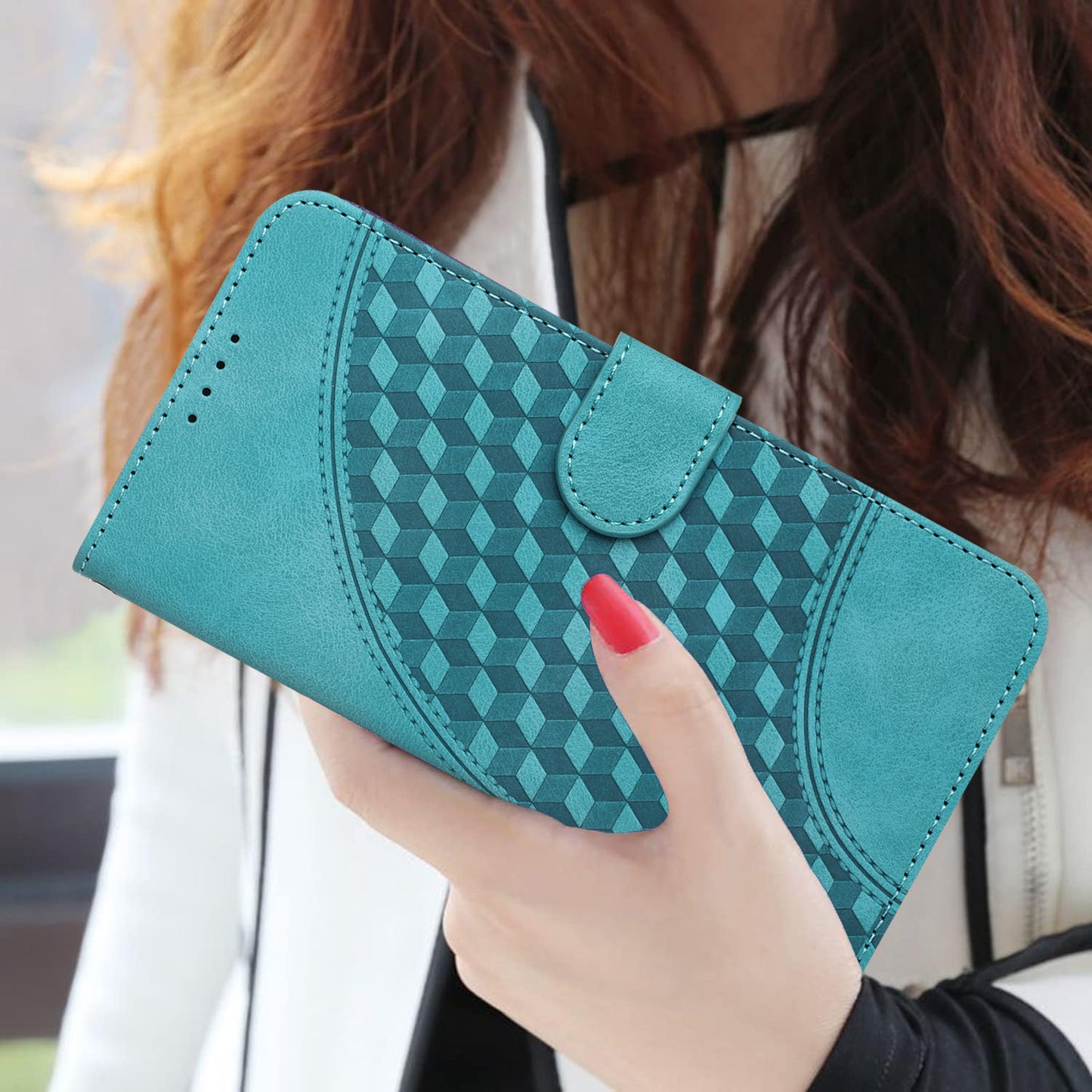 YX0060 For Xiaomi Redmi Note 13 5G Leather Case Wallet Anti-drop Phone Cover - Baby Blue