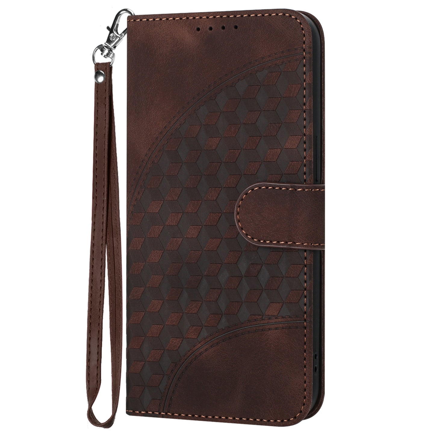 YX0060 For Xiaomi Redmi Note 13 Pro 5G / Poco X6 5G Case Elephant Head Pattern Leather Cover - Coffee