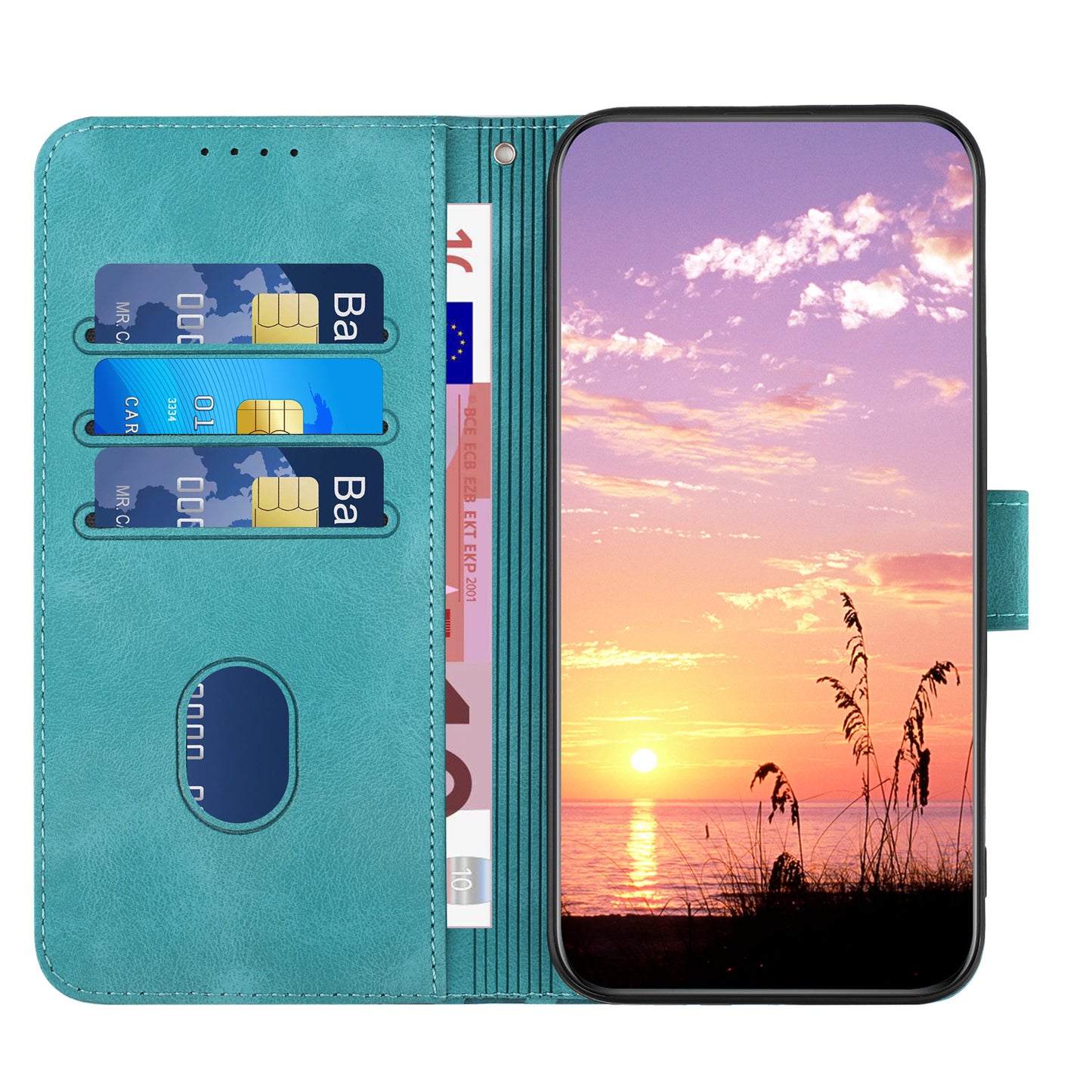 YX0060 For Xiaomi Redmi Note 13 Pro 5G / Poco X6 5G Case Elephant Head Pattern Leather Cover - Baby Blue
