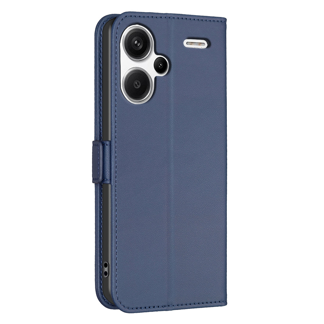 BINFEN COLOR BF31 For Xiaomi Redmi Note 13 Pro+ 5G Leather Wallet Case Phone Stand - Blue