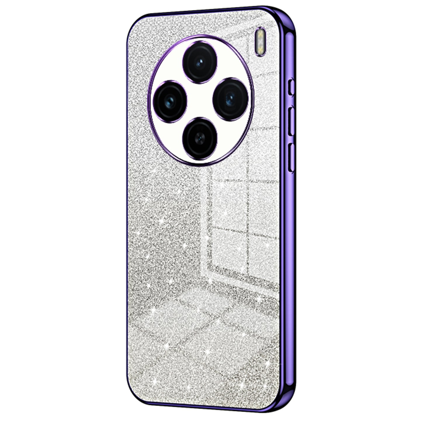 For vivo X100 5G Phone Case Glistening Gradient Electroplated Precision Cover - Purple