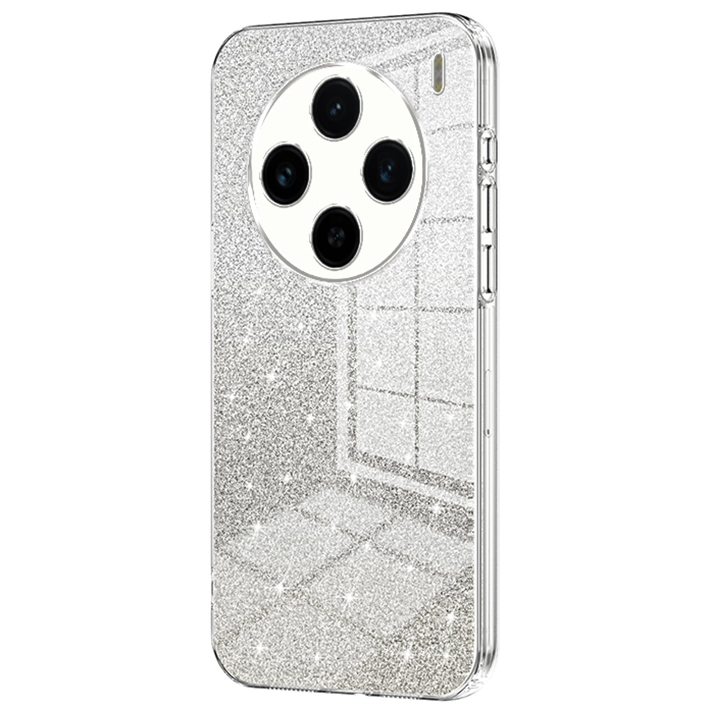 For vivo X100 5G Phone Case Glistening Gradient Electroplated Precision Cover - Transparent