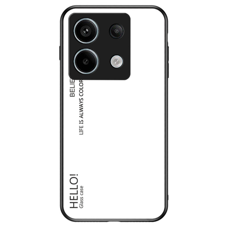 For Xiaomi Redmi Note 13 Pro 5G / Poco X6 5G Tempered Glass Case Shockproof Phone Cover - White