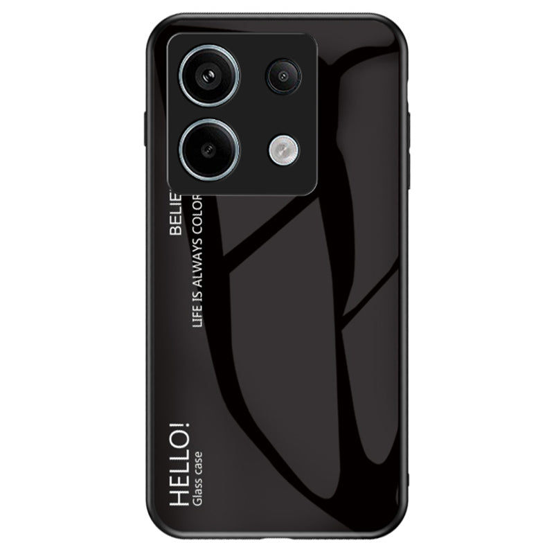 For Xiaomi Redmi Note 13 Pro 5G / Poco X6 5G Tempered Glass Case Shockproof Phone Cover - Black