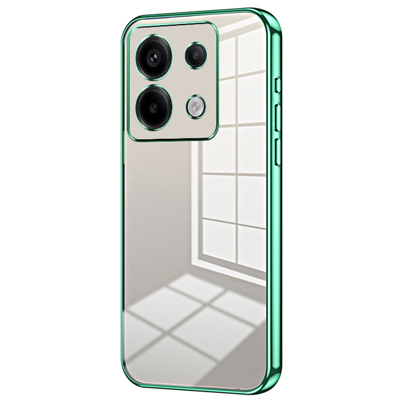 For Xiaomi Redmi Note 13 Pro 5G / Poco X6 5G Case Scratch-resistant TPU Electroplated Precise Lens Cutout Phone Shell - Green
