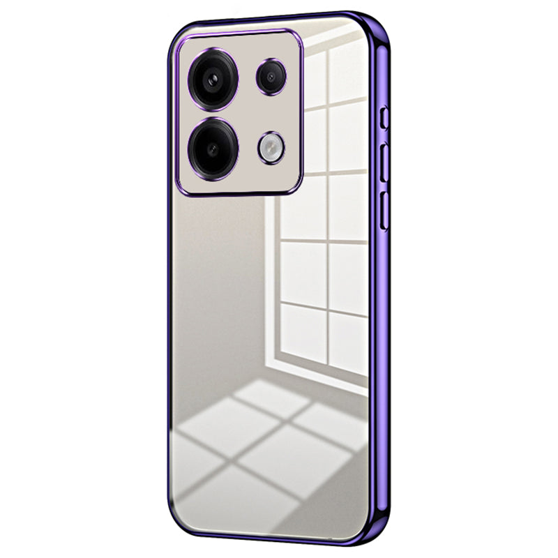 For Xiaomi Redmi Note 13 Pro 5G / Poco X6 5G Case Scratch-resistant TPU Electroplated Precise Lens Cutout Phone Shell - Purple