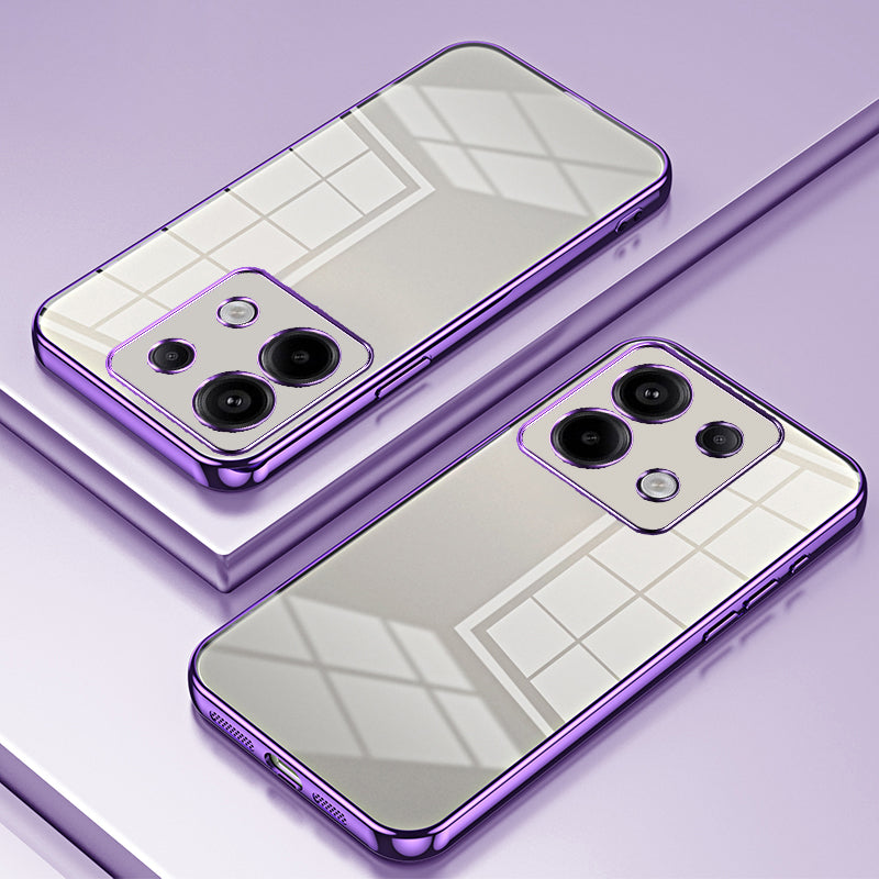 For Xiaomi Redmi Note 13 Pro 5G / Poco X6 5G Case Scratch-resistant TPU Electroplated Precise Lens Cutout Phone Shell - Purple