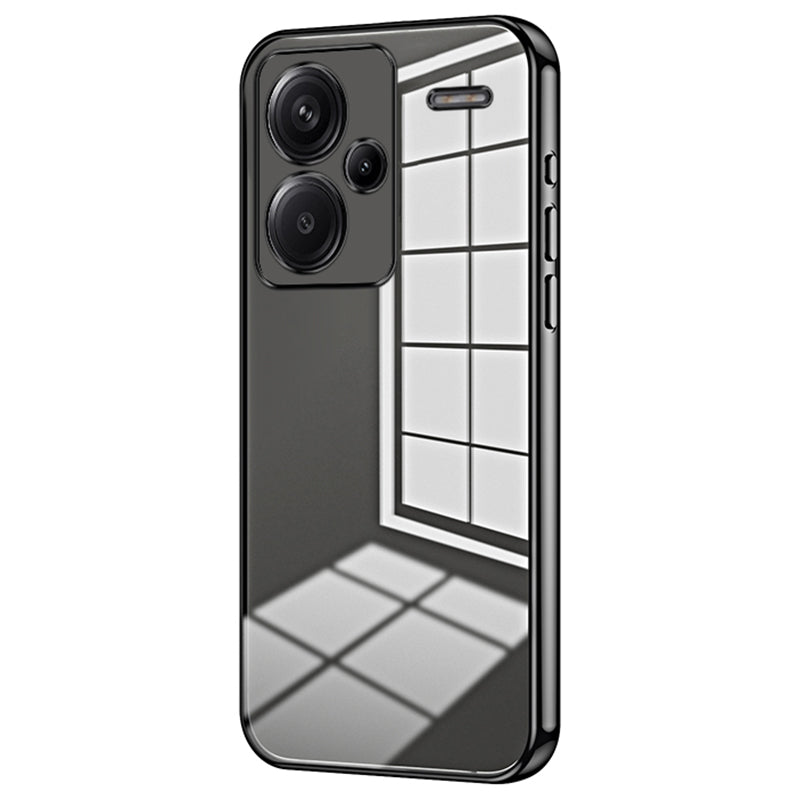 For Xiaomi Redmi Note 13 Pro+ 5G Case Crystal Clear Soft TPU Phone Shell with Precise Lens Cutout - Black