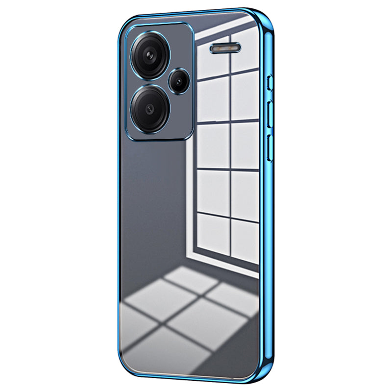 For Xiaomi Redmi Note 13 Pro+ 5G Case Crystal Clear Soft TPU Phone Shell with Precise Lens Cutout - Blue