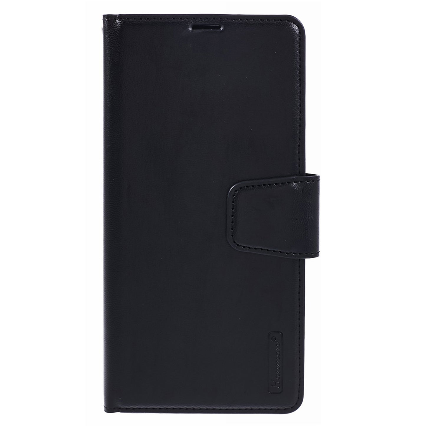 HANMAN Mill Series Phone Cover for Xiaomi Redmi Note 13 5G Case PU Leather Phone Shell Wallet - Black