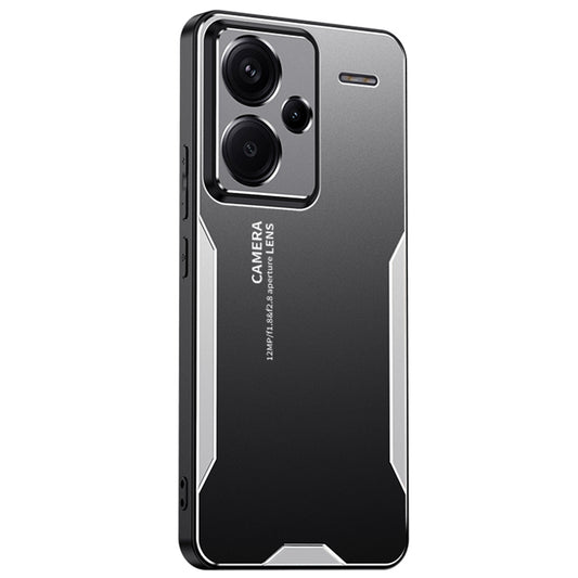 For Xiaomi Redmi Note 13 Pro+ 5G Case Aluminium Alloy+TPU+PC Airbag Protection Protective Shell with Lens Cover - Silver