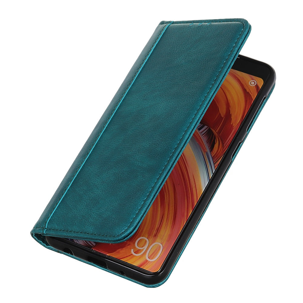 For Xiaomi Redmi Note 13R Pro 5G Case Litchi Texture Magnetic Split Leather Wallet Cover - Green