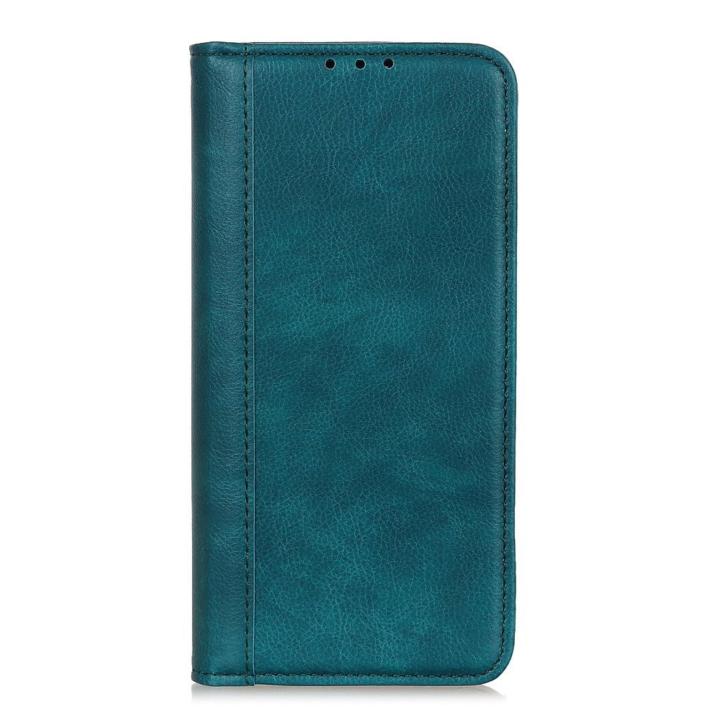 For Xiaomi Redmi Note 13R Pro 5G Case Litchi Texture Magnetic Split Leather Wallet Cover - Green