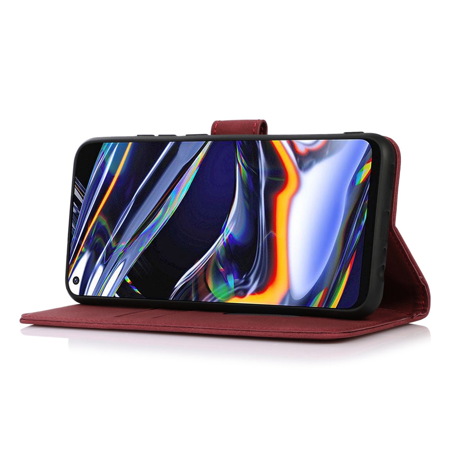 KHAZNEH For Xiaomi Redmi Note 13R Pro 5G Case TPU+PU Leather Wallet Stand Phone Cover - Red