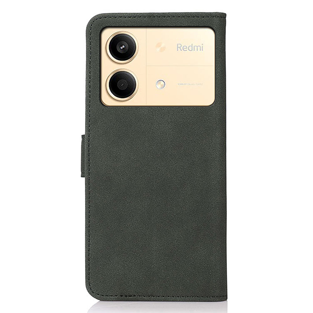 KHAZNEH For Xiaomi Redmi Note 13R Pro 5G Case TPU+PU Leather Wallet Stand Phone Cover - Green