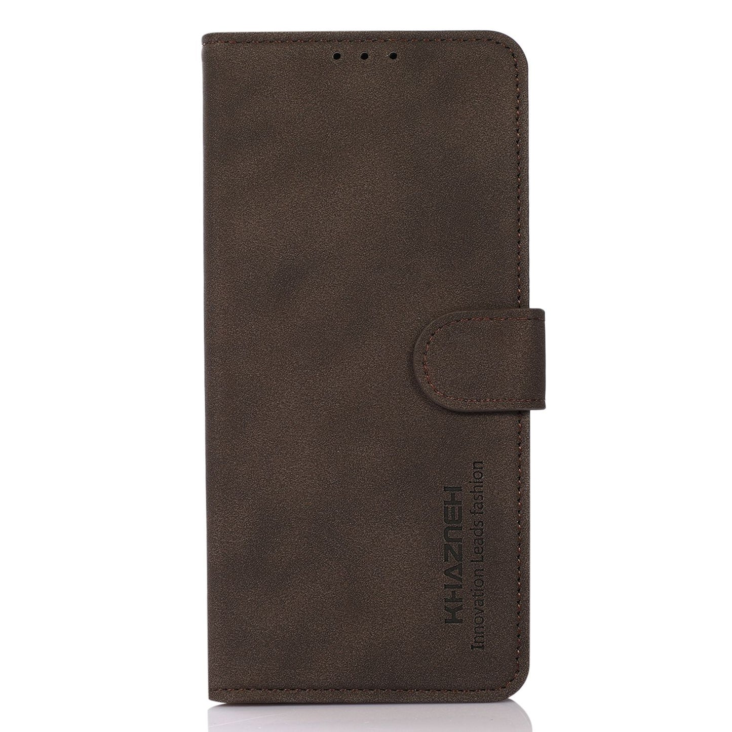 KHAZNEH For Xiaomi Redmi Note 13R Pro 5G Case TPU+PU Leather Wallet Stand Phone Cover - Brown