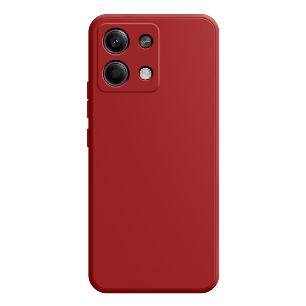 For Xiaomi Redmi Note 13 5G / 13 5G (China) Case Shockproof TPU Phone Cover with Straight Edge - Camellia Red