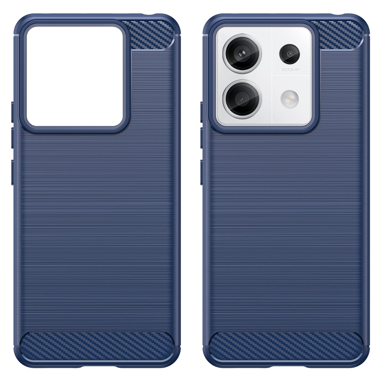 For Xiaomi Redmi Note 13 Pro 5G / Poco X6 5G TPU Cover Carbon Fiber Texture Cell Phone Case - Blue