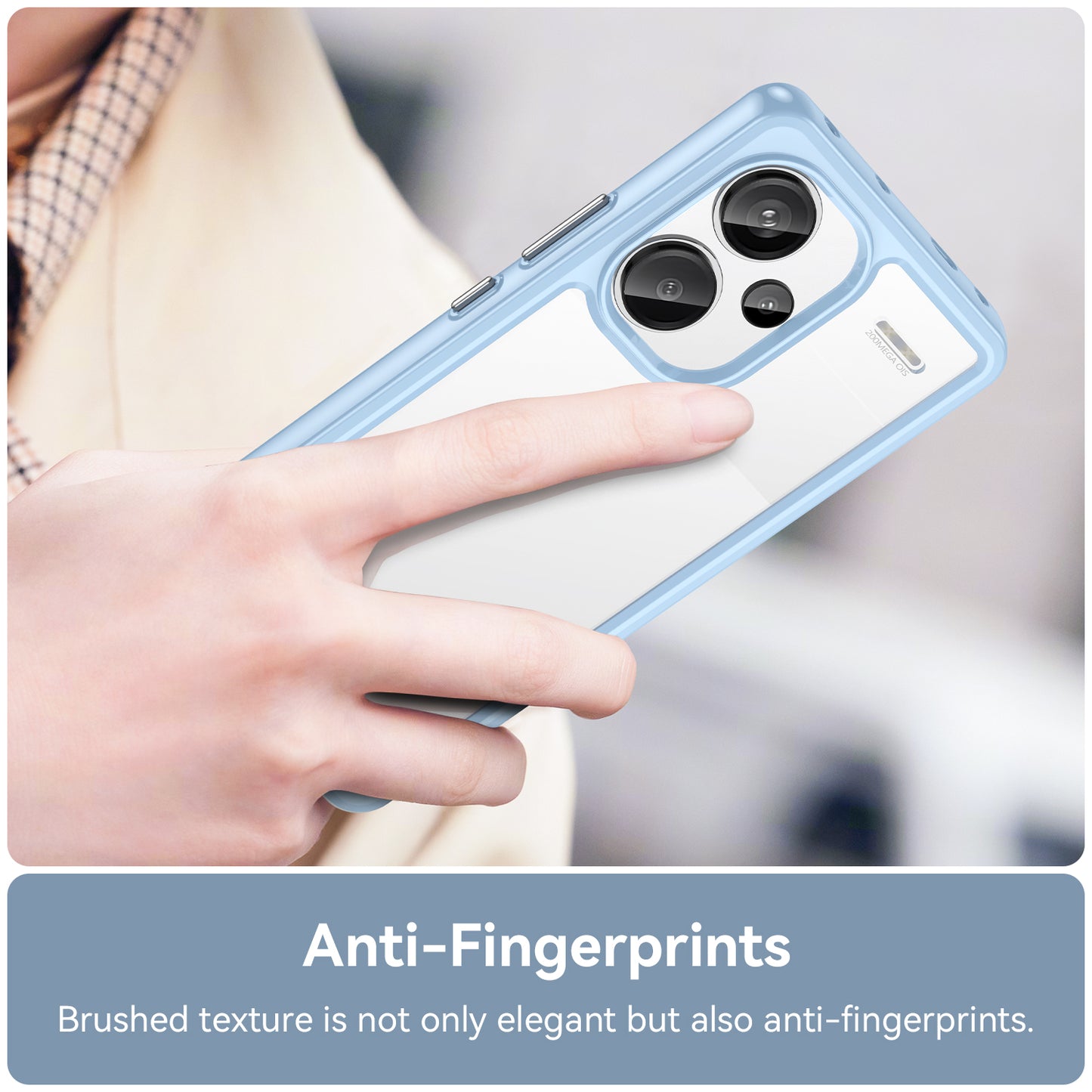 For Xiaomi Redmi Note 13 Pro+ 5G Phone Case TPU + Acrylic Cover Colorful Frame - Blue