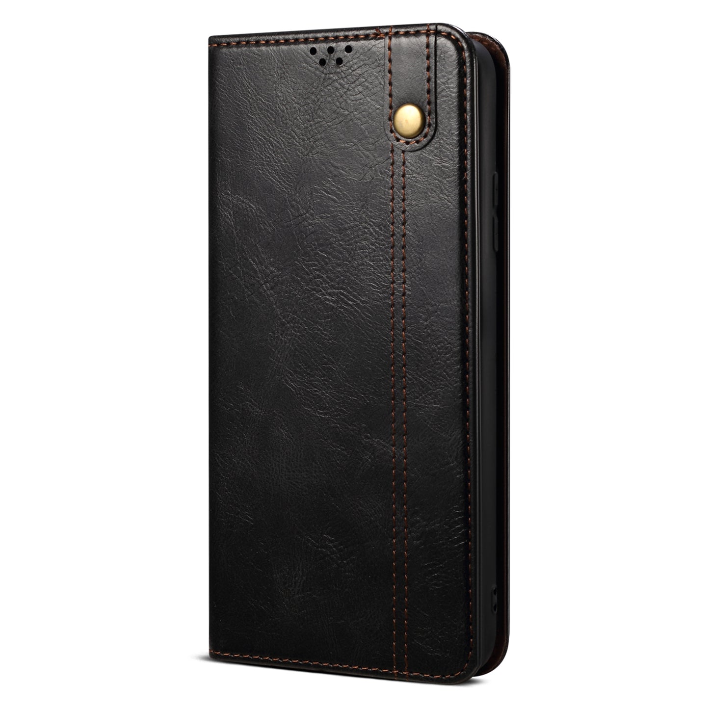 For Xiaomi Redmi Note 13R Pro 5G PU Leather Wallet Phone Case Magnetic Protect Cover - Black