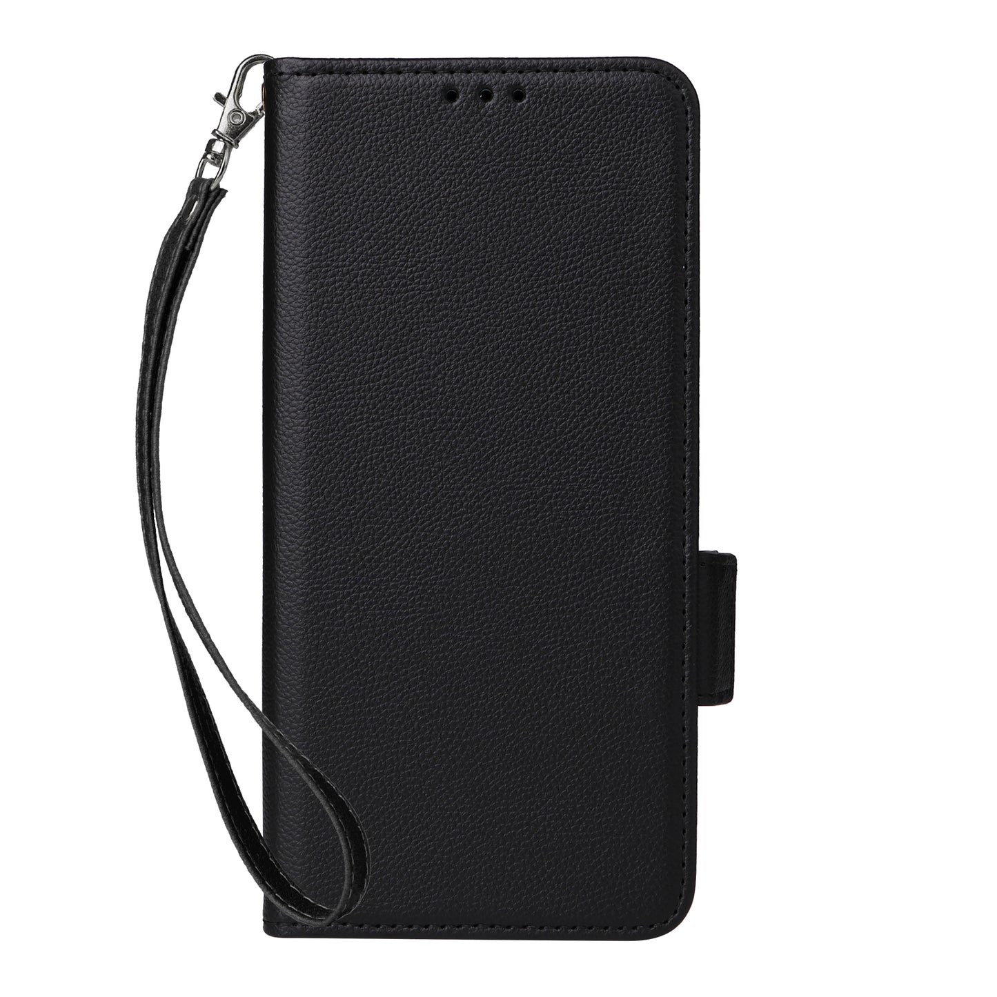 For Xiaomi Redmi Note 13R Pro 5G Phone Case PU Leather Card Slots Magnetic Closure Cover Full Protection - Black