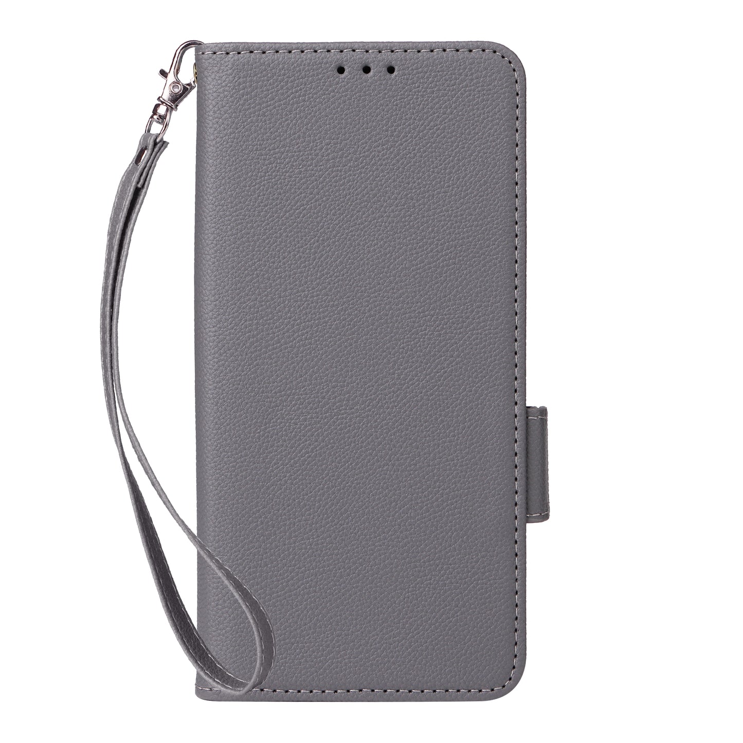 For Xiaomi Redmi Note 13R Pro 5G Phone Case PU Leather Card Slots Magnetic Closure Cover Full Protection - Grey