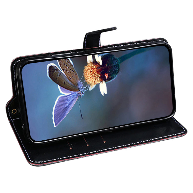 IDEWEI For Xiaomi Redmi Note 13 Pro 5G / Poco X6 5G Case Leather Wallet Phone Cover with Crocodile Texture - Black