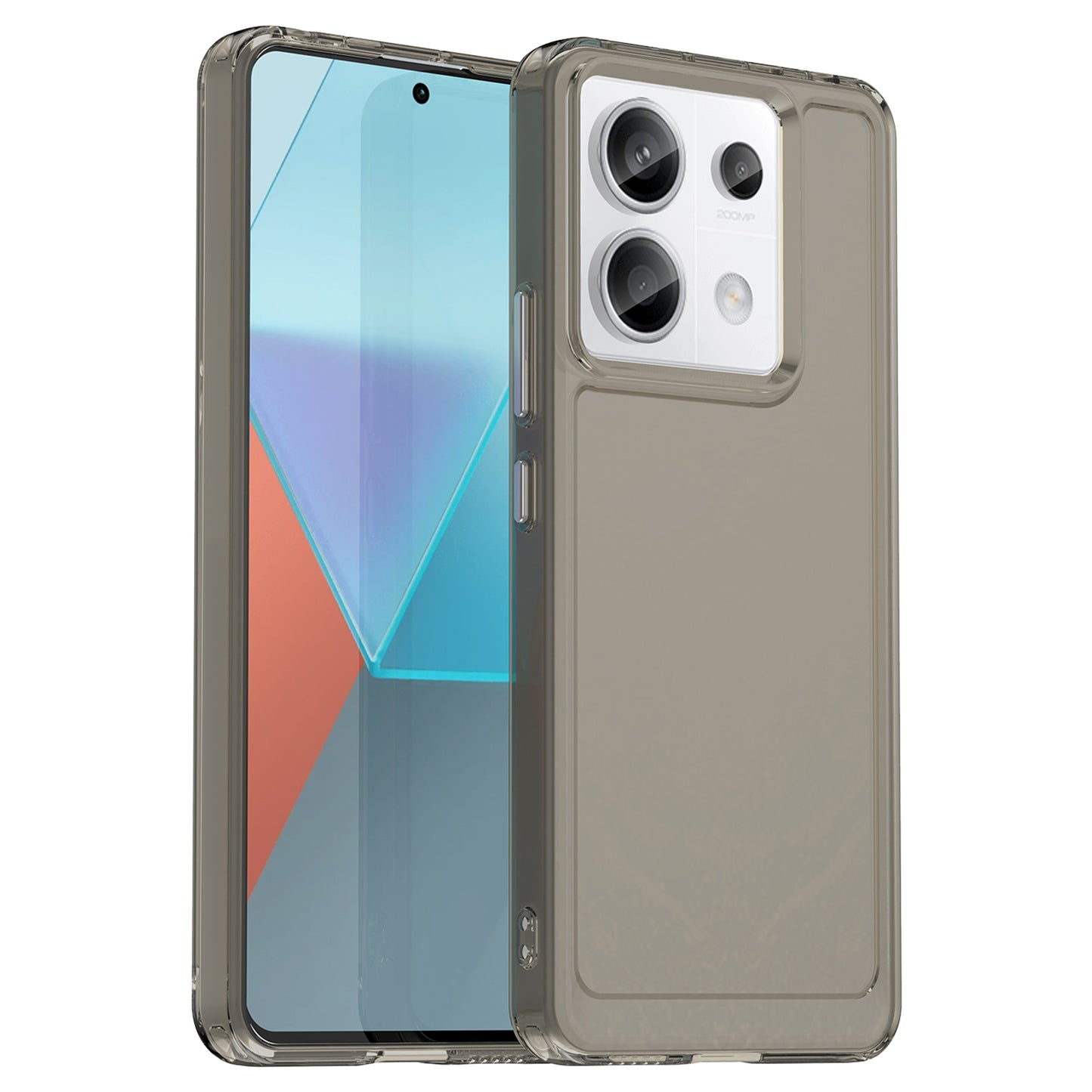 Candy Series for Xiaomi Redmi Note 13 Pro 5G / Poco X6 5G Case Clear TPU Mobile Phone Cover - Transparent Grey
