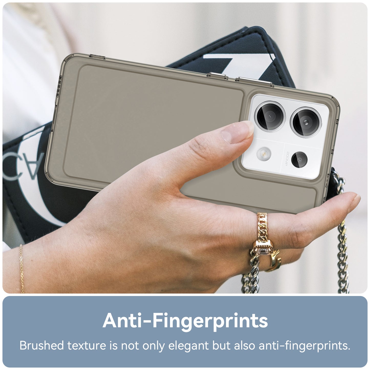 Candy Series for Xiaomi Redmi Note 13 Pro 5G / Poco X6 5G Case Clear TPU Mobile Phone Cover - Transparent Grey