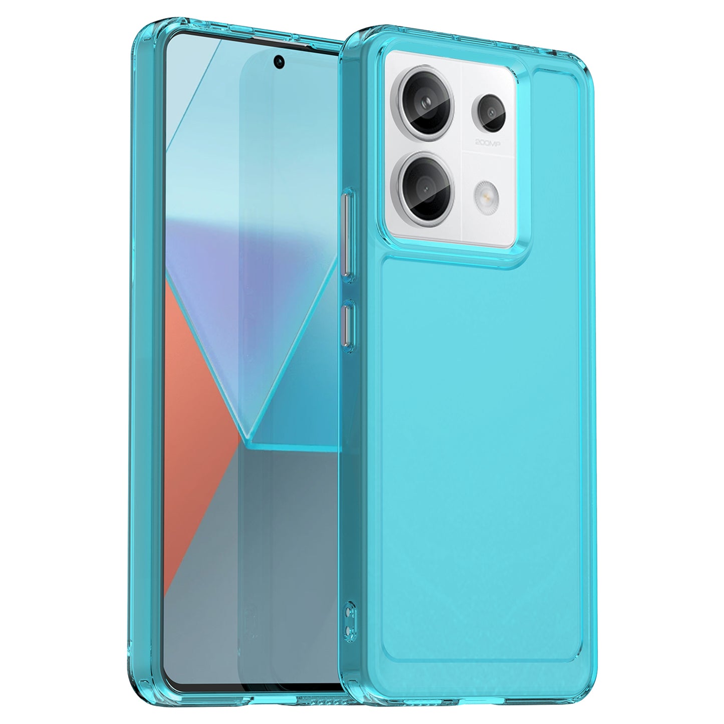 Candy Series for Xiaomi Redmi Note 13 Pro 5G / Poco X6 5G Case Clear TPU Mobile Phone Cover - Transparent Blue