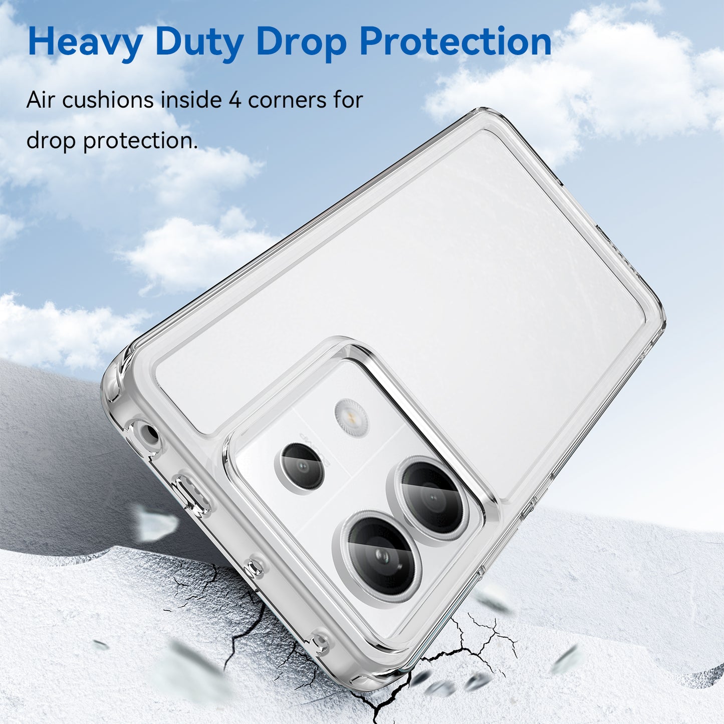 Candy Series for Xiaomi Redmi Note 13 Pro 5G / Poco X6 5G Case Clear TPU Mobile Phone Cover - Transparent