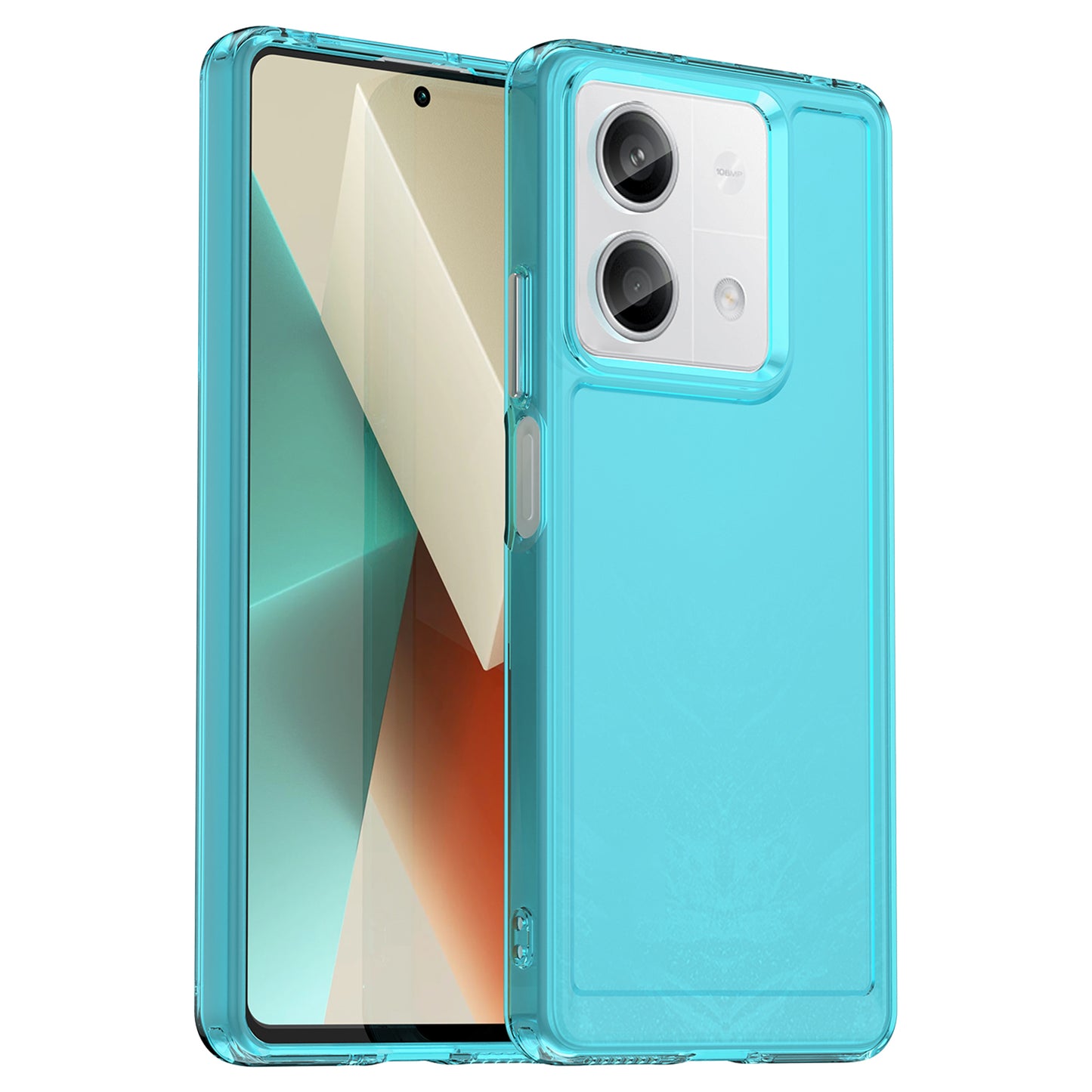 For Xiaomi Redmi Note 13 5G Case Candy Series Clear TPU Cell Phone Cover - Transparent Blue