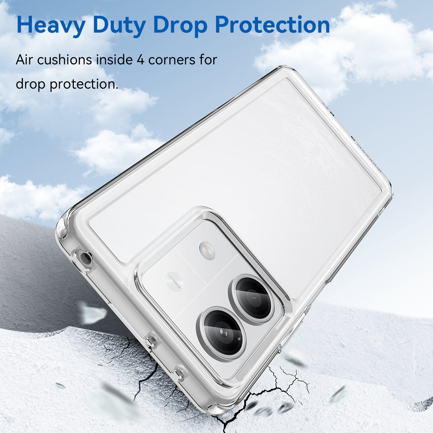 For Xiaomi Redmi Note 13 5G Case Candy Series Clear TPU Cell Phone Cover - Transparent