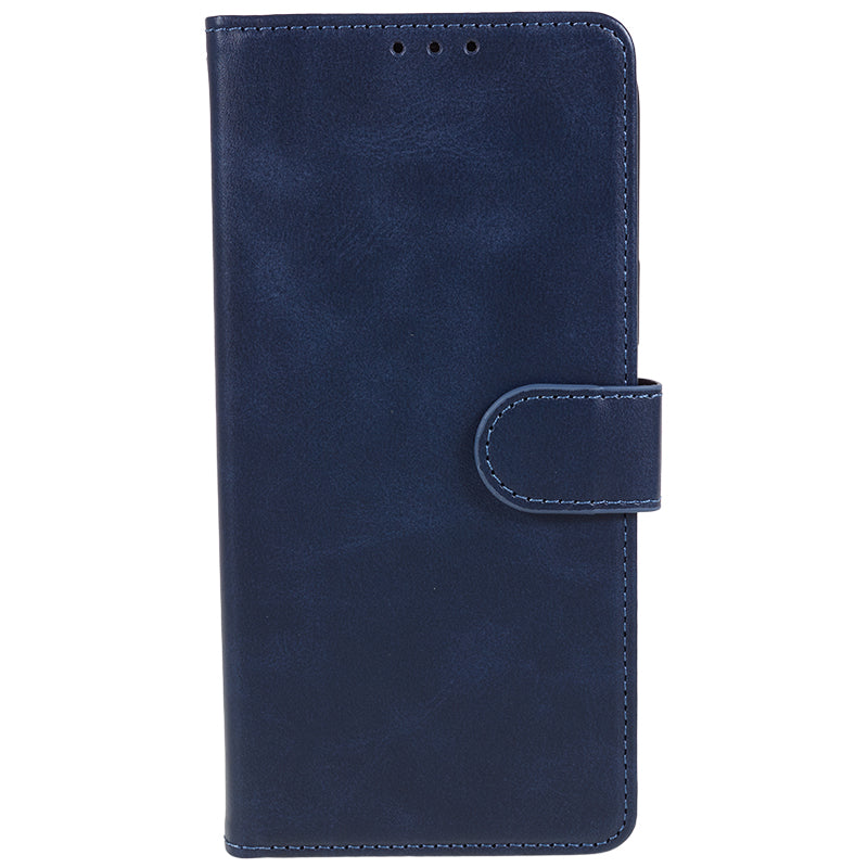 For Xiaomi Redmi Note 13 5G Shockproof Phone Case Magnetic PU Leather Wallet Stand Phone Shell - Blue