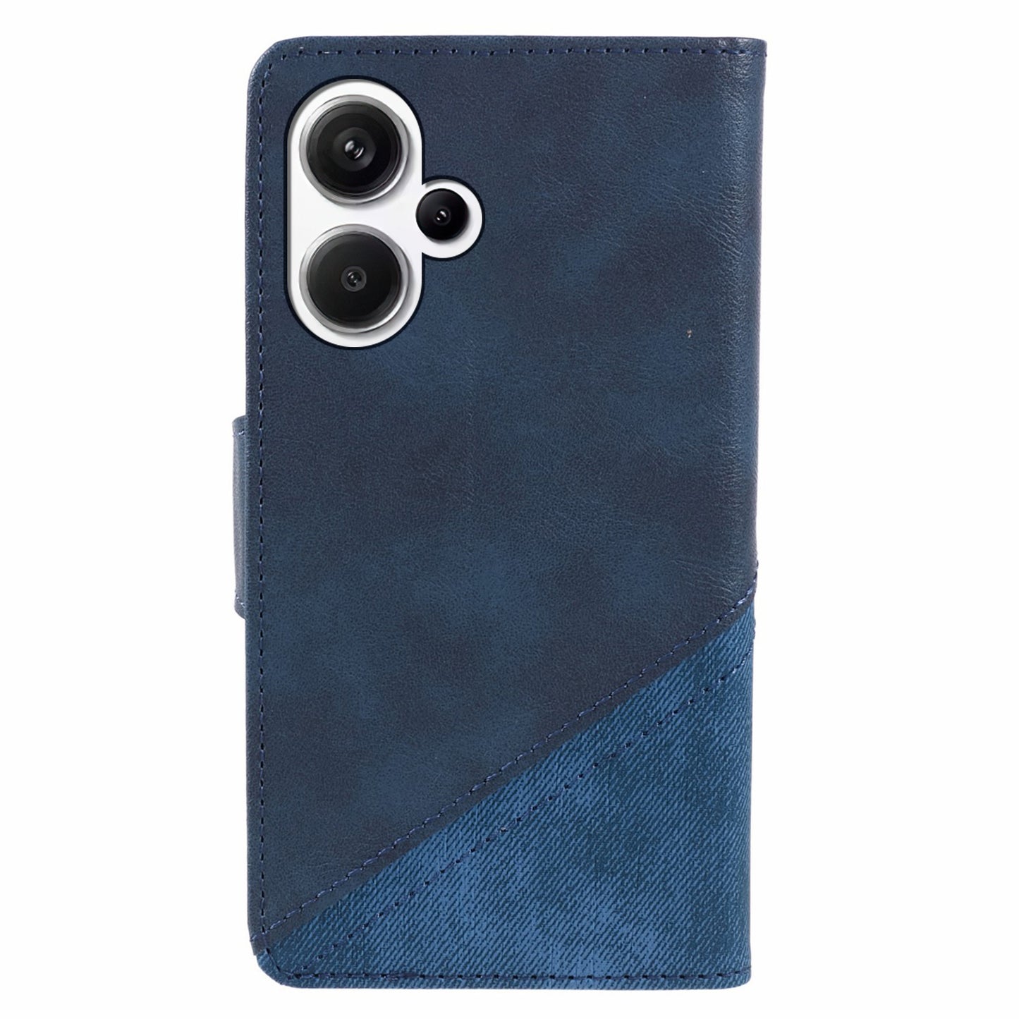 For Xiaomi Redmi Note 13 Pro+ 5G Case Crazy Horse Texture PU Leather Phone Protective Cover - Dark Blue