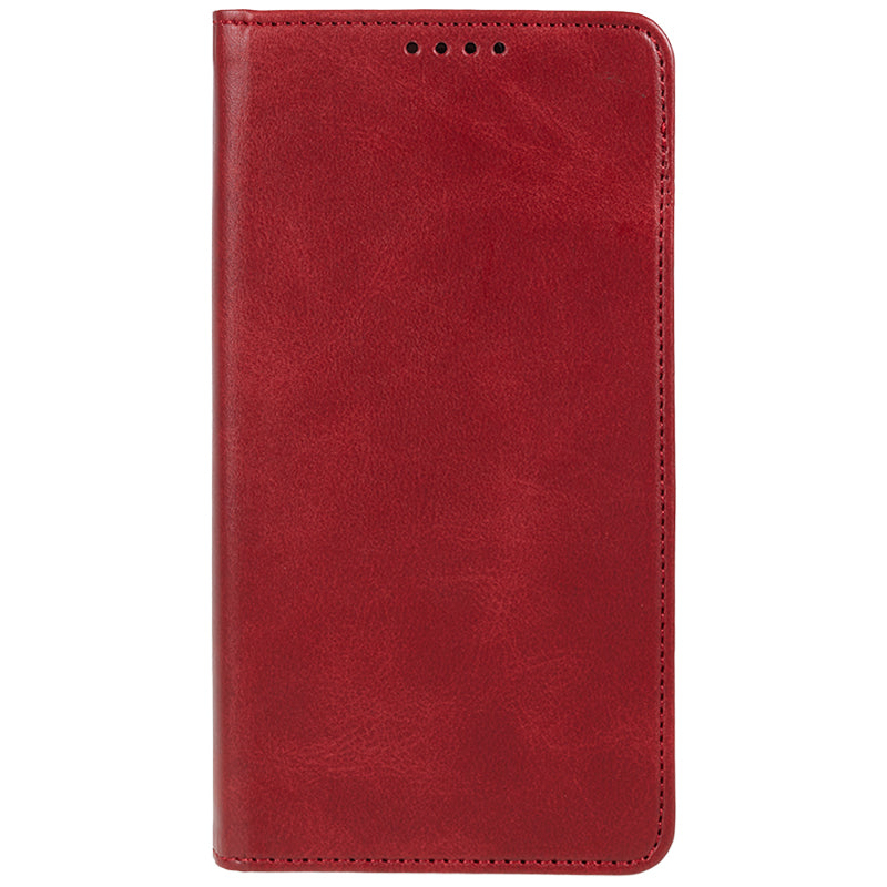 Phone Case for Xiaomi Redmi Note 13 5G Shockproof PU Leather Wallet Phone Stand Cover - Red