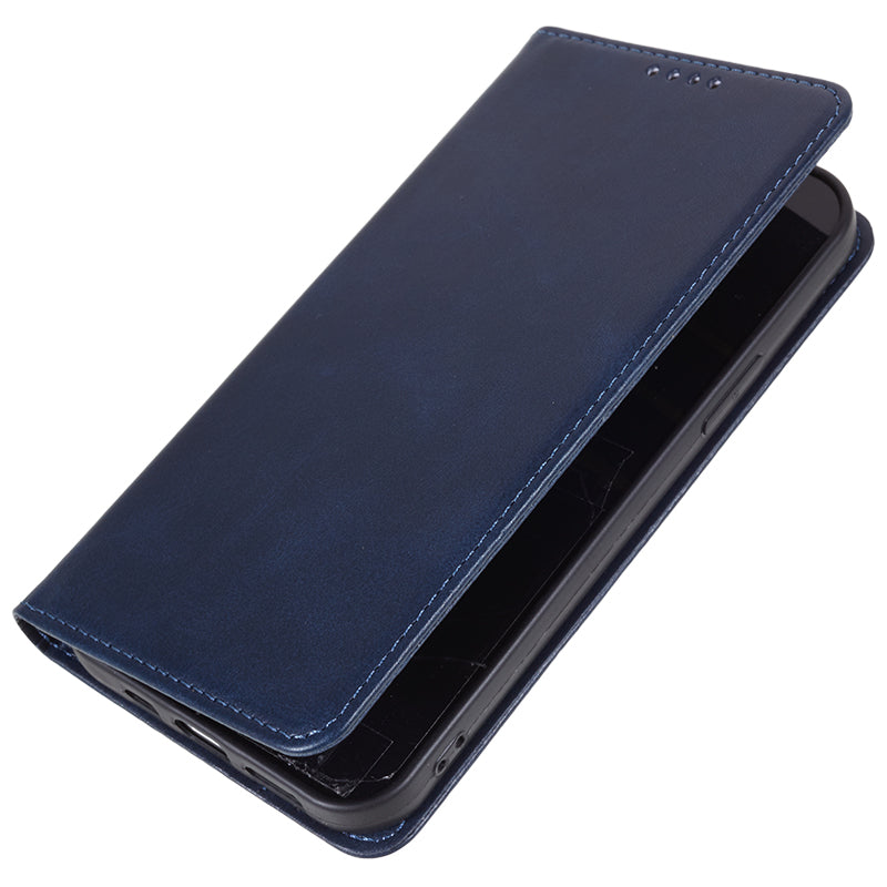 Phone Case for Xiaomi Redmi Note 13 5G Shockproof PU Leather Wallet Phone Stand Cover - Blue