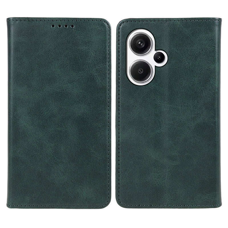 For Xiaomi Redmi Note 13 Pro+ 5G Case Shockproof PU Leather Wallet Cell Phone Cover - Green