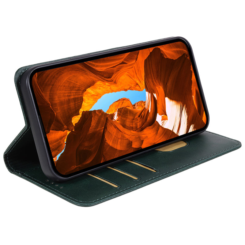 For Xiaomi Redmi Note 13 Pro+ 5G Case Shockproof PU Leather Wallet Cell Phone Cover - Green