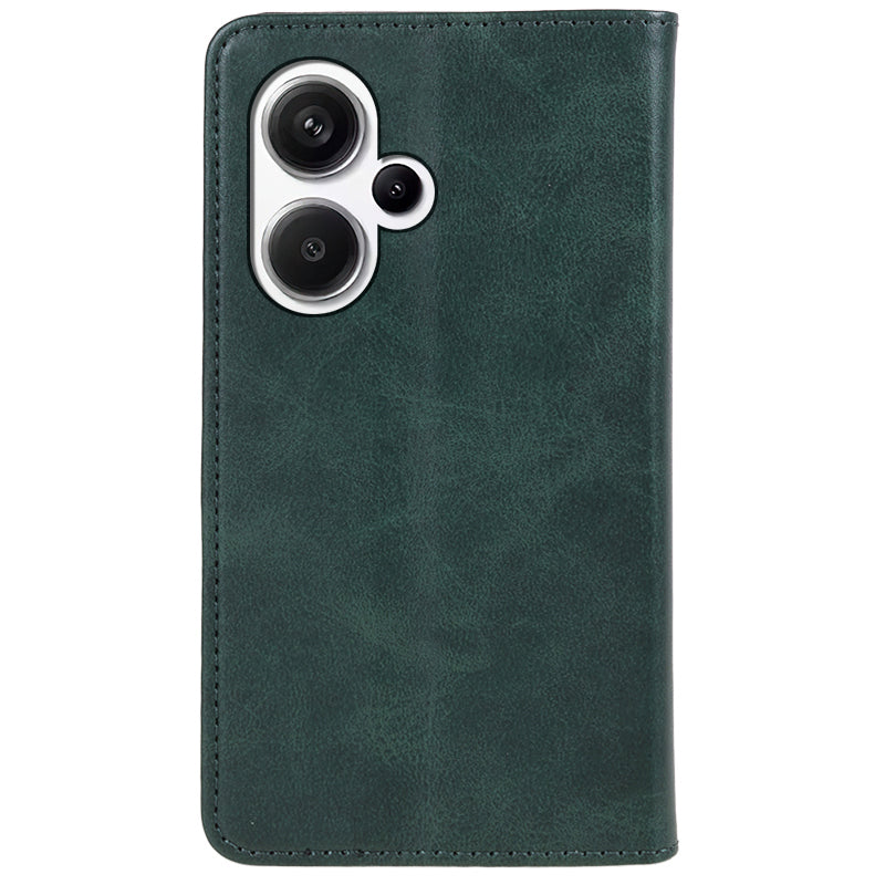 For Xiaomi Redmi Note 13 Pro+ 5G Case Shockproof PU Leather Wallet Cell Phone Cover - Green