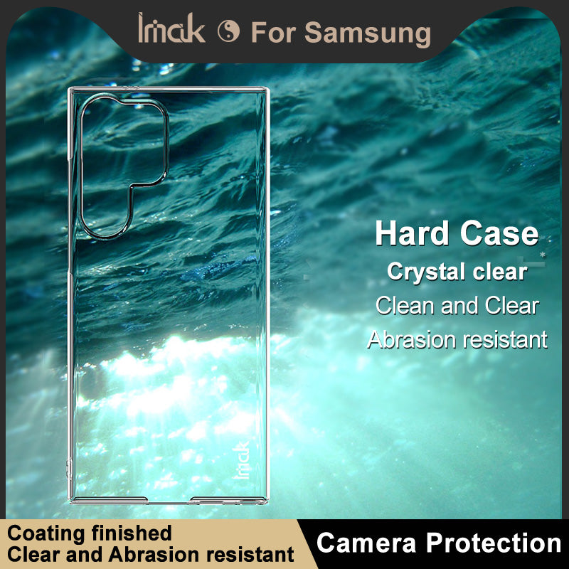 IMAK Crystal Case II Pro for Samsung Galaxy S24 Ultra Phone Case Hard PC Clear Slim-Fit Back Shell