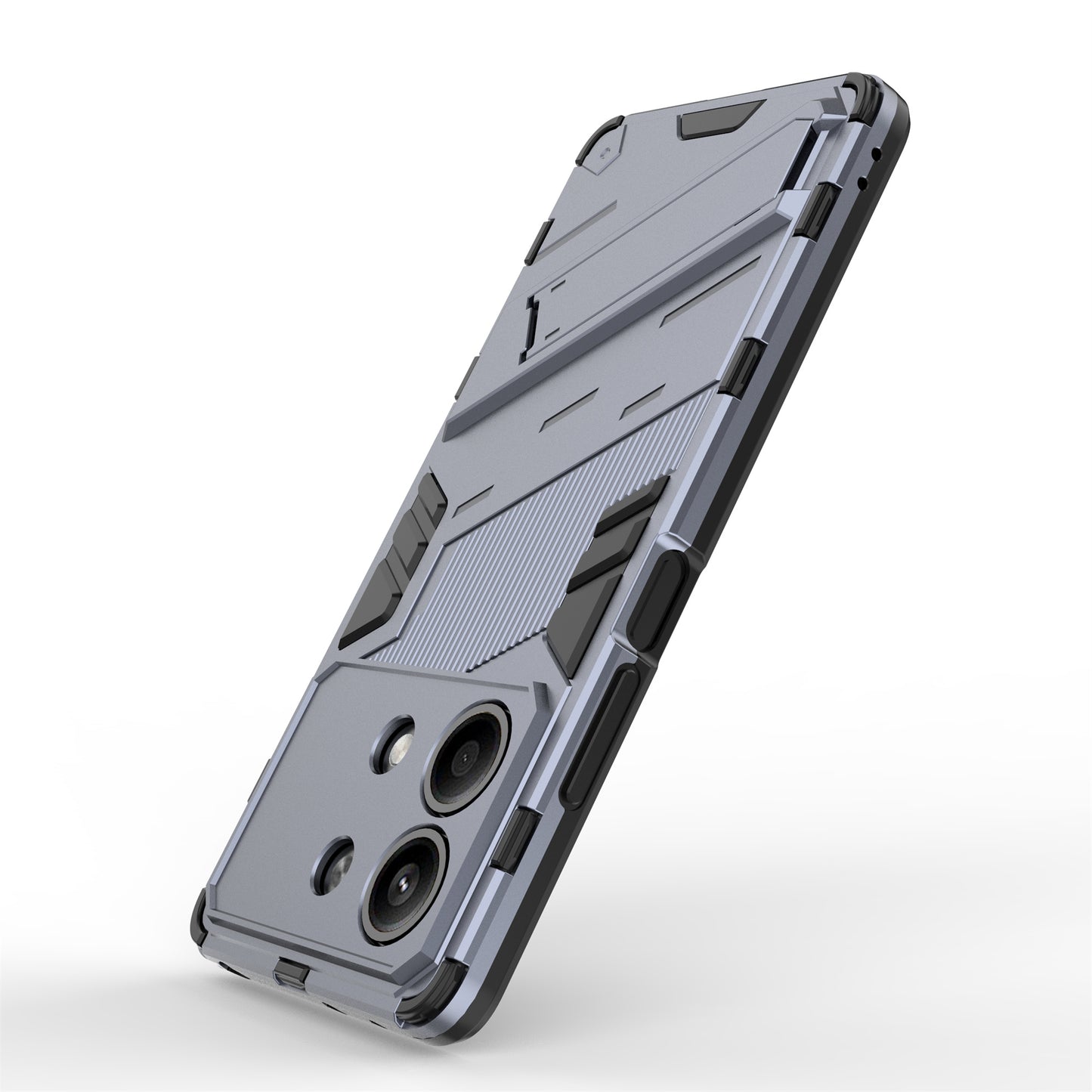For Xiaomi Redmi Note 13R Pro 5G Kickstand Case Drop-proof Phone Cover - Dark Blue