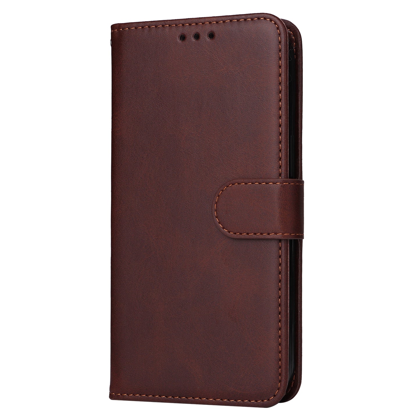 For Xiaomi Redmi Note 13 4G Case PU Leather Cover with Wallet Card Slots - Brown
