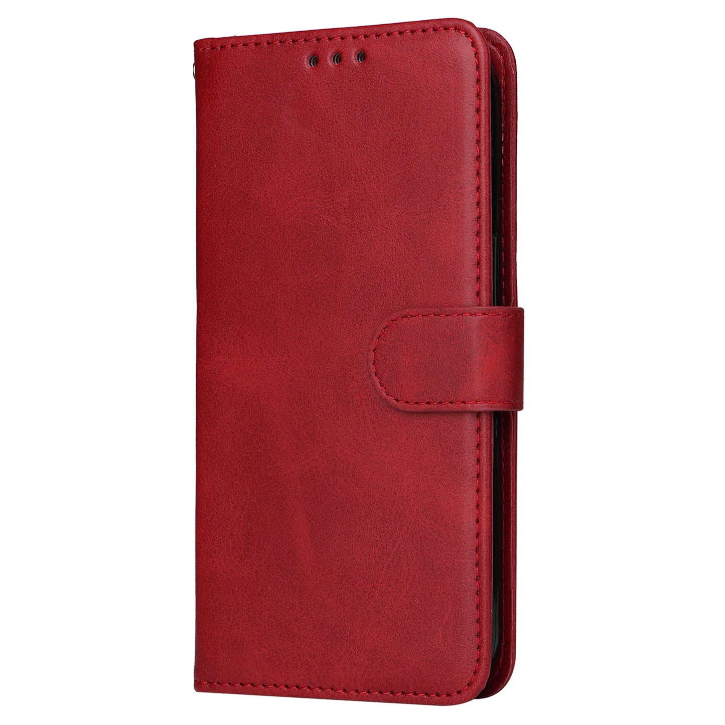 For Xiaomi Redmi Note 13 4G Case PU Leather Cover with Wallet Card Slots - Red