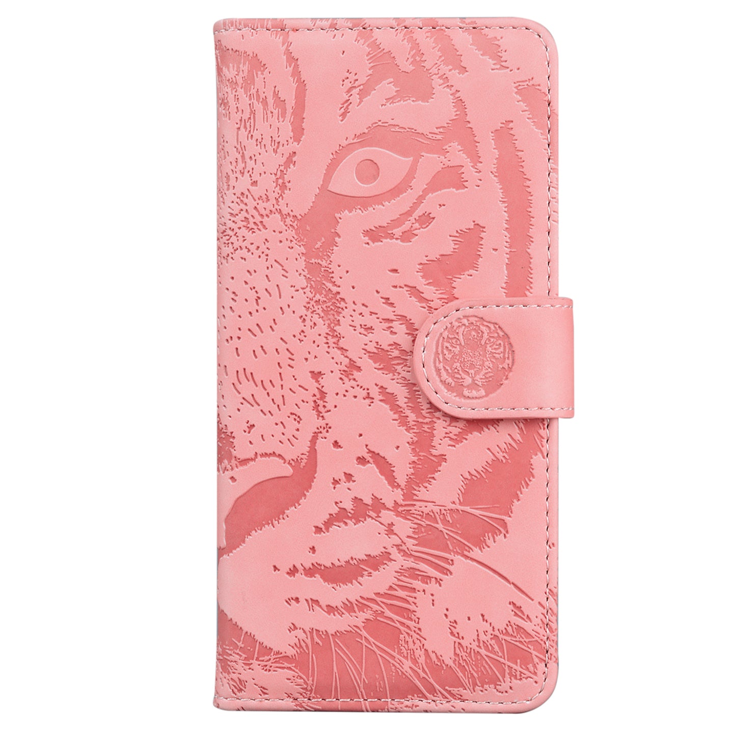 For Xiaomi Redmi Note 13 Pro+ 5G Wallet Case Tiger Pattern Leather Stand Feature Flip Phone Cover - Pink