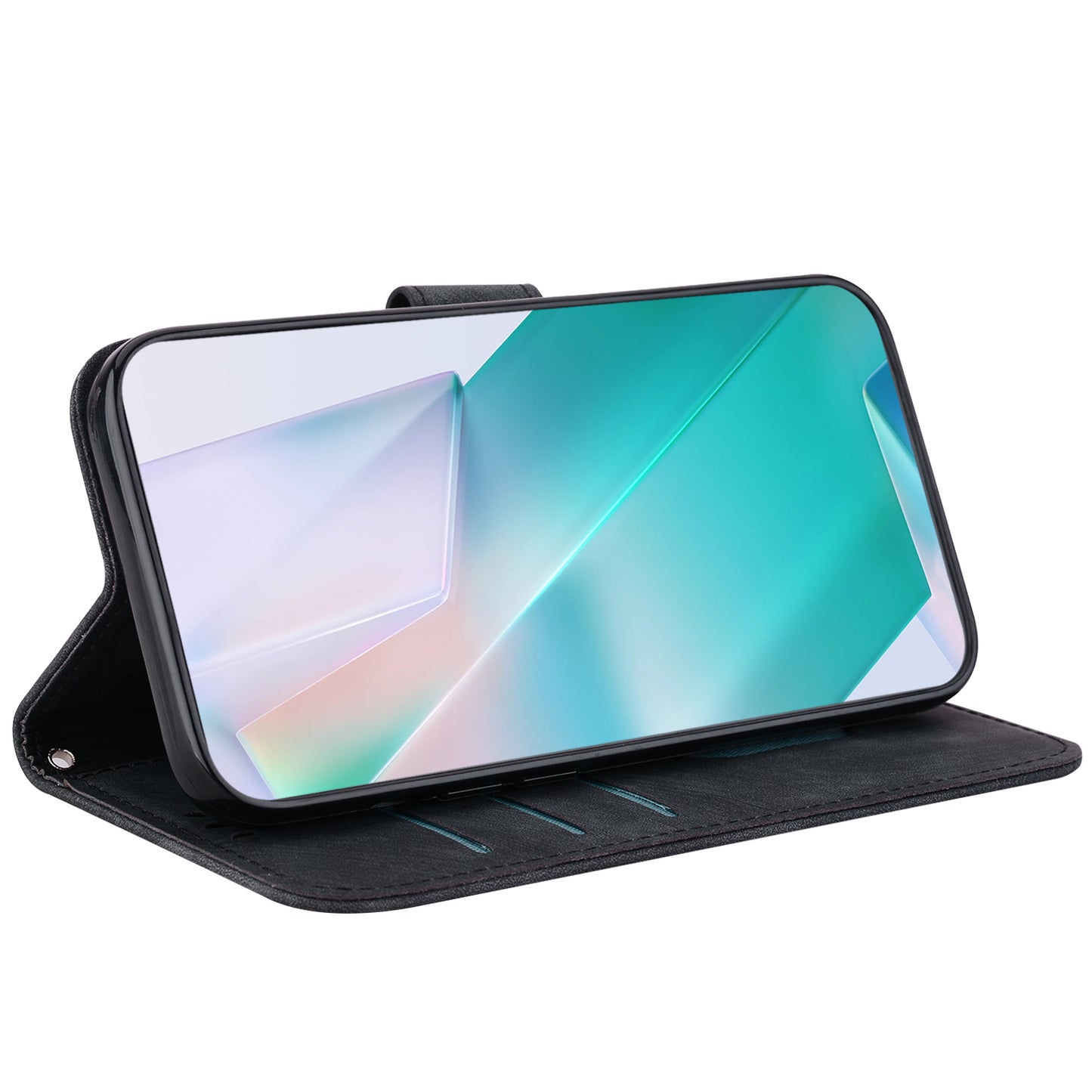 For Xiaomi Redmi Note 13 Pro+ 5G Case Wallet Cute Tiger Pattern Flip Shockproof Phone Cover - Black