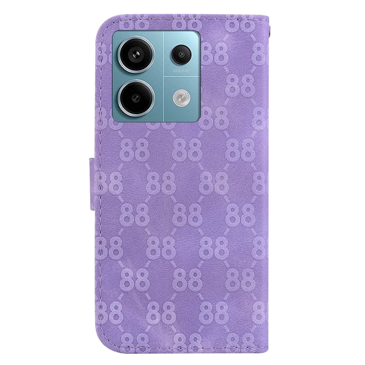 For Xiaomi Redmi Note 13 Pro 5G / Poco X6 5G Wallet Phone Case Double 8-Shape Leather Cover - Purple